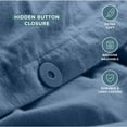 thumbnail image 5 of Bare Home Flannel Duvet Cover Set - 100% Flannel Cotton - Double Brushed - Queen, Coronet Blue, 5 of 10