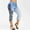 Blue 1, variant on Summer Plus Size Cargo Capris for Women Fashion Panel Denim Leggings Summer Capris Leggings Yoga Pants Trousers for Women