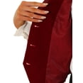 thumbnail image 5 of DARING DIVA Women's V Neck Retro Velvet Racerback Steampunk Vest XL Burgundy, 5 of 6