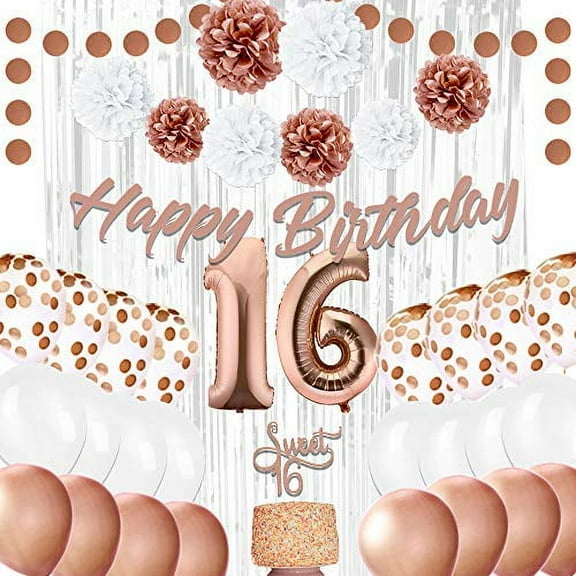 EpiqueOne Paper 16th Birthday Party Decorations Supply Kit