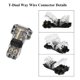 thumbnail image 5 of 15 Uds. Conectores de Cable de 3 VíAs y 2 Conectores de Cable T-Tap Compactos Universales de Bajo Voltaje Sin Pelar para Cable 18-22 AWG, 5 of 7