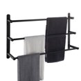 thumbnail image 1 of KOKOSIRI Bath Towel Bars Matte Black Bathroom 3-Tiers Ladder Towel Rails Wall Mounted Towels Shelves Rack Stainless Steel B5002BK-L24, 1 of 9