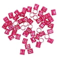 thumbnail image 2 of KLKCMS 50 Pcs Beads Adjustable Braid Hair Clips Rings Cuff Tubes Jewelry For Hair Bun Fushcia, 2 of 9
