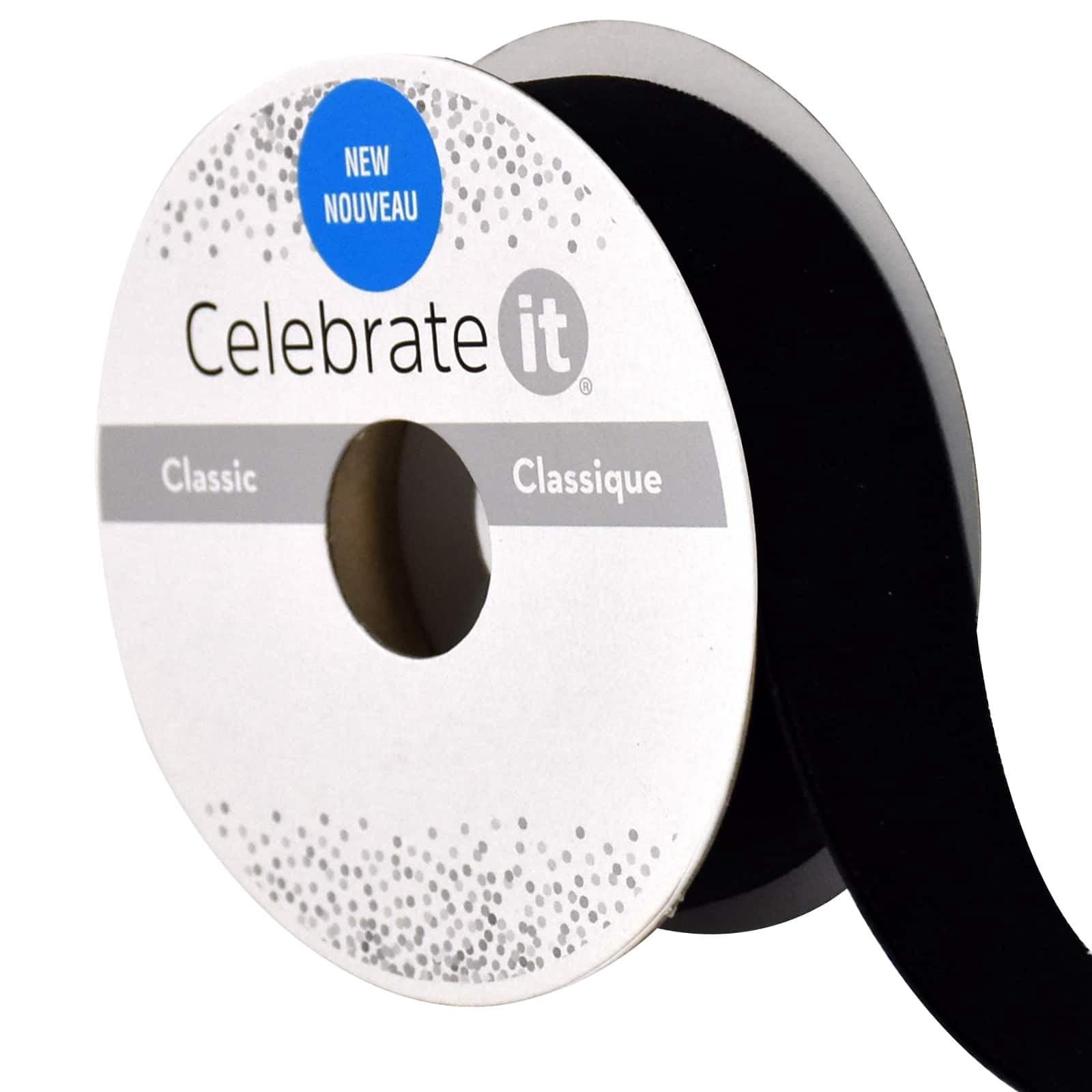 1" x 3 yd. Velvet Ribbon by Celebrate It – Non-Wired Woven Edge for Gift Wrapping - Crafts & Decorative Accents - 12 Pack