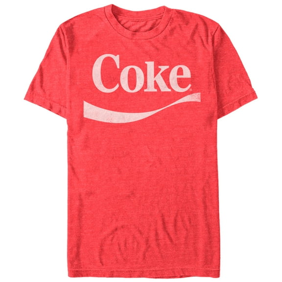 Men's Coca Cola Simple Logo Graphic Tee Red Heather X Large