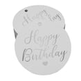 thumbnail image 1 of Inkdotpot 50 Pack Happy Birthday Favor Paper Tags Craft Real Silver Foil Hang Tags, 1 of 6