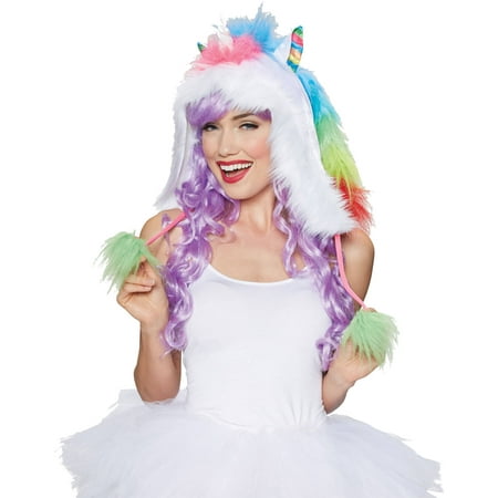 Unicorn Rainbow Hood Kit Adult Halloween Accessory