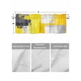 thumbnail image 4 of Valances for Windows Yellow Gray Rod Pocket Cafe Window Treatments Valance Curtains for Kitchen Bathroom Laundry Basement Windows 42"x18", 4 of 9