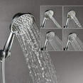 thumbnail image 2 of Handheld Shower Head High Pressure 5 Spray Settings Massage Spa Detachable Hand Held Showerhead Chrome Face with Hose and Adjustable Bracket,L, 2 of 7