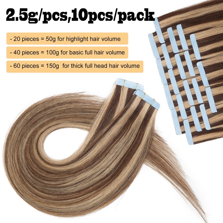 Benehair Tape In 100% Real Remy Human Hair Extensions  display picture 1