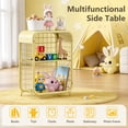 thumbnail image 5 of HaiCube 3-Tier Metal Side Table, Modern Small Nightstand with Storage Shelf, Cute Decor End Table for Bedroom, Living Room, Dorm, Yellow, 5 of 8