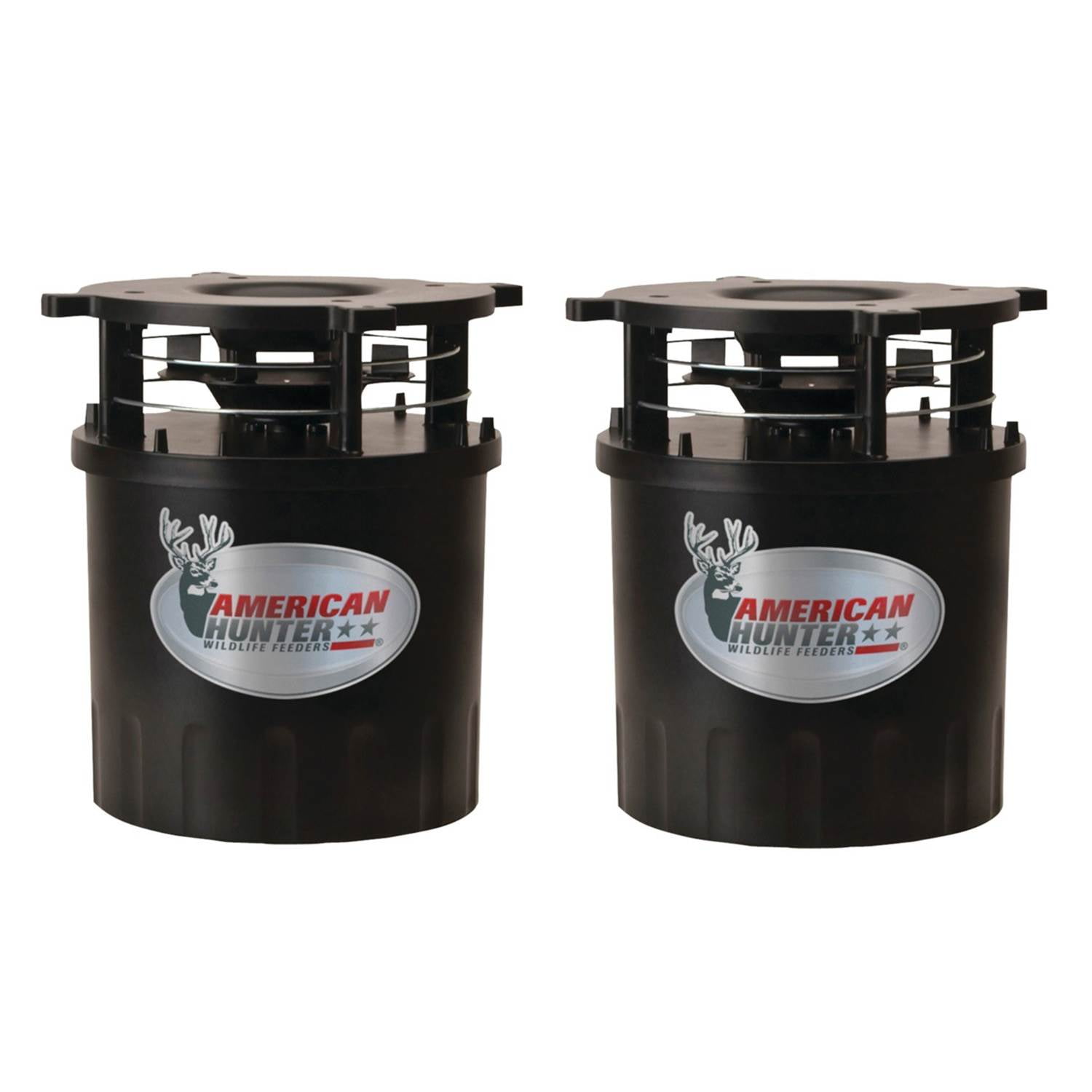 American Hunter RPro Wildlife Game Feeder Kit w/ Timer & Varmint Guard (2 Pack)