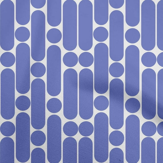oneOone Cotton Flex Medium Blue Fabric Geometric Sewing Craft Projects Fabric Prints By Yard 40 Inch Wide