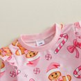 thumbnail image 6 of Cjfdfy Toddler Baby Girl Christmas Outfits Gingerbread Man Print Long Sleeve Ruffle Sweatshirt And Pants Infant Cute My Christmas Fall Winter Outfit 0-3Y, 6 of 9