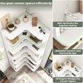 thumbnail image 4 of Homieasy 7-Tier Corner Bookshelf - Freestanding L-Shaped Etagere with Baffle for Home Office, Living Room & Bedroom,White, 4 of 8