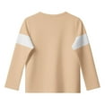 thumbnail image 3 of Girls T Shirt Beige Long Sleeve Top Crewneck Tee Comfort Colors Girl Tops 3-4 Years, 3 of 4