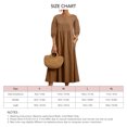 thumbnail image 4 of Vestido Suelto, Vestido De Cuello Redondo Bolsillos De Inserción De Estilo Recto Mangas De Linterna Poliéster De Tres Cuartos Para Vacaciones Para El Trabajo ANGGREK Otros, 4 of 4