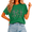 1-green, variant on Cozymy Dancing Bones Halloween Joy Hand Drawn Graphic Tee for Women Crew Neck Short Sleeve