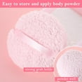 thumbnail image 4 of 6 Inch Large Body Powder Puff with Storage Box Pink Soft, 4 of 4