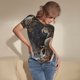 thumbnail image 3 of Fotbe Leopard On Tree Branch Body de Mujer con Cuello Redondo y Mangas Cortas, Sin Mangas Ajustado, Suave, Cómodo y Básico-XX-Large, 3 of 7