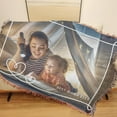 thumbnail image 3 of Woven Blanket Throw Personalized Photo Blanket Woven Customized Gifts for Family Friends Co-Workers on Birthday Anniversary Christmas Soft and Lightweight Blanket Woven with Fringe Blankets, 3 of 5