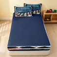 thumbnail image 4 of Erosebridal Vintage Car Zipper Full Size Comforter Sets with Fitted Sheet and 2 Pillowcases, Finish Line Zipper Bedding Set, Vintage Finish, Navy Reversible, 4 of 7