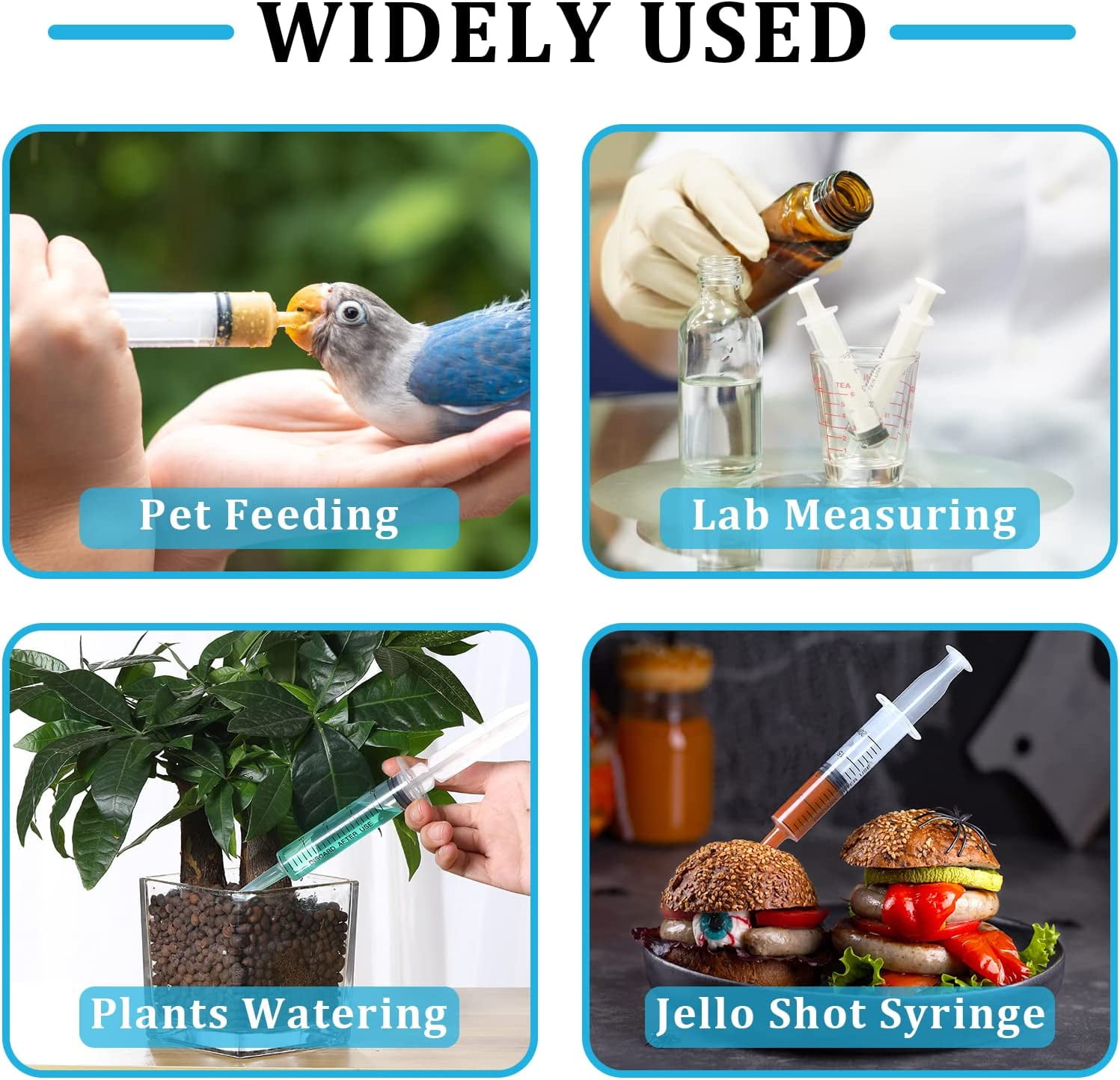 10 Pack 20ml Large Plastic Syringe, Liquid Measuring Syringes Without Needle for Epoxy Resin, Craft, Scientific Labs, Feeding Pets Animals, Oil or Glue Applicator
