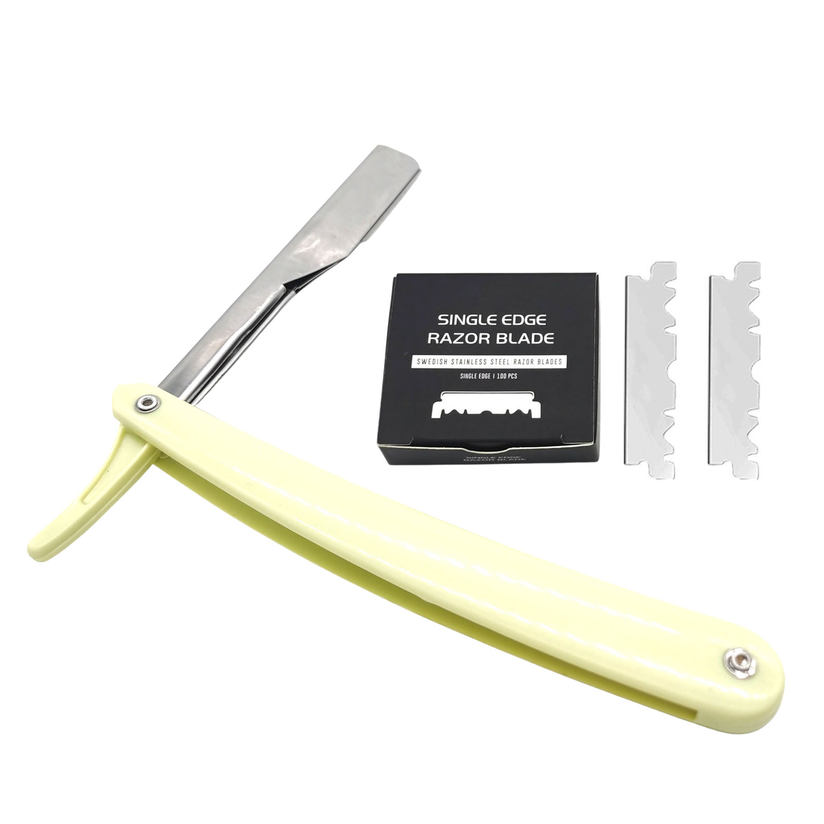 Straight Edge Razor Single Blade Razors for Men, Folding Razor with