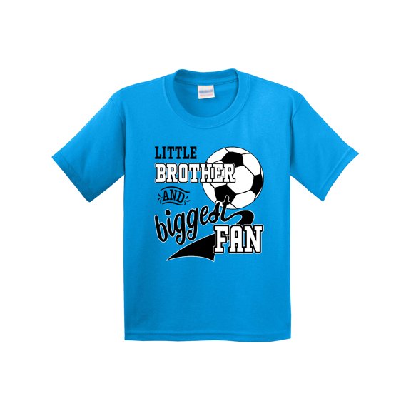Inktastic Little Brother and Biggest Fan Soccer Player Youth T-Shirt