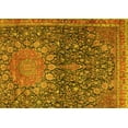 thumbnail image 1 of Ahgly Company Machine Washable Indoor Rectangle Medallion Yellow Traditional Area Rugs, 4' x 6', 1 of 4