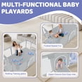 thumbnail image 3 of Baby Playpen, HDJ 71 inch Extra Large Baby Play Yard with Soft Breathable Mesh, Play Fence for Infant and Toddlers, Anti-Slip Base, Gray, 3 of 8