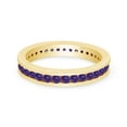 thumbnail image 3 of AFFY Round Shape Simulated Amethyst Full Eternity Band Ring In 14K Yellow Gold Over Sterling Silver, Ring Size -4.5, 3 of 6
