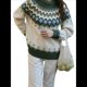 thumbnail image 2 of Suéter de Larga con Cuello Redondo para Mujer, Suéter Informal Estampado, Camisetas de Otoño 2025. Verde y L, 2 of 8