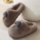 thumbnail image 3 of Zapatillas de invierno de suela gruesa de algodón con forma de seta bonitas para parejas femeninas, Zapatillas de felpa de dibujos animados para el hogar antideslizantes para padres e hijos, 3 of 5