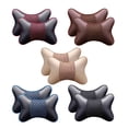thumbnail image 2 of Pu Cuero Cuello Almohada Cabeza Soporte Protector Cómodo Ergonómico Reposacabezas Respaldo Cojín Asiento De Coche Almohada De Viaje Para Coche Oficina Hogar Yuarrent VI008764-05, 2 of 2