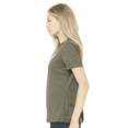thumbnail image 3 of BELLA+CANVAS Women Relaxed Fit Triblend Tee, Short Sleeve Crew Neck Shirt, Olive Triblend, M, 3 of 5