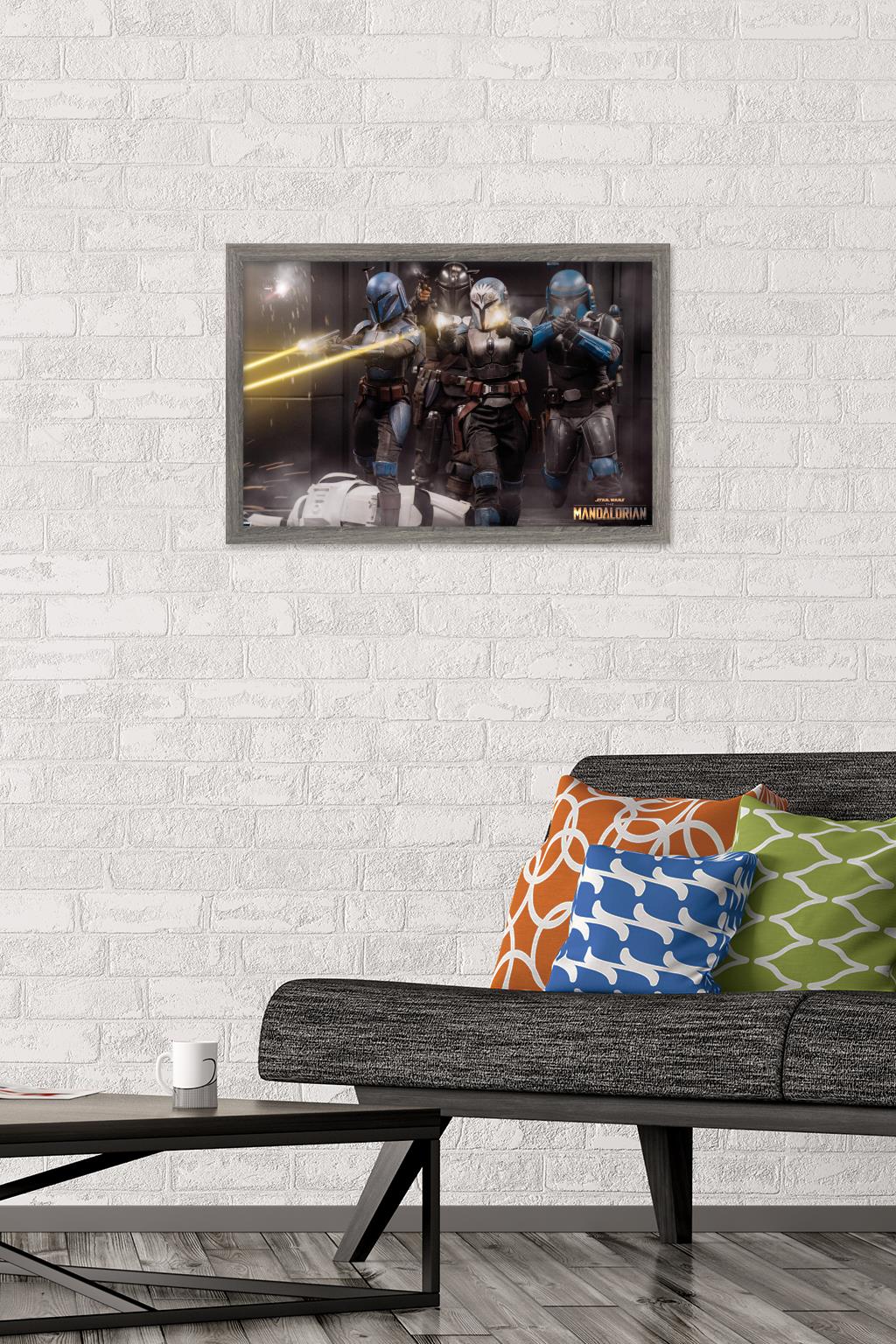 Star Wars: The Mandalorian Season 2 - Battle Group Wall Poster, 14.725" x 22.375", Framed - image 2 of 5