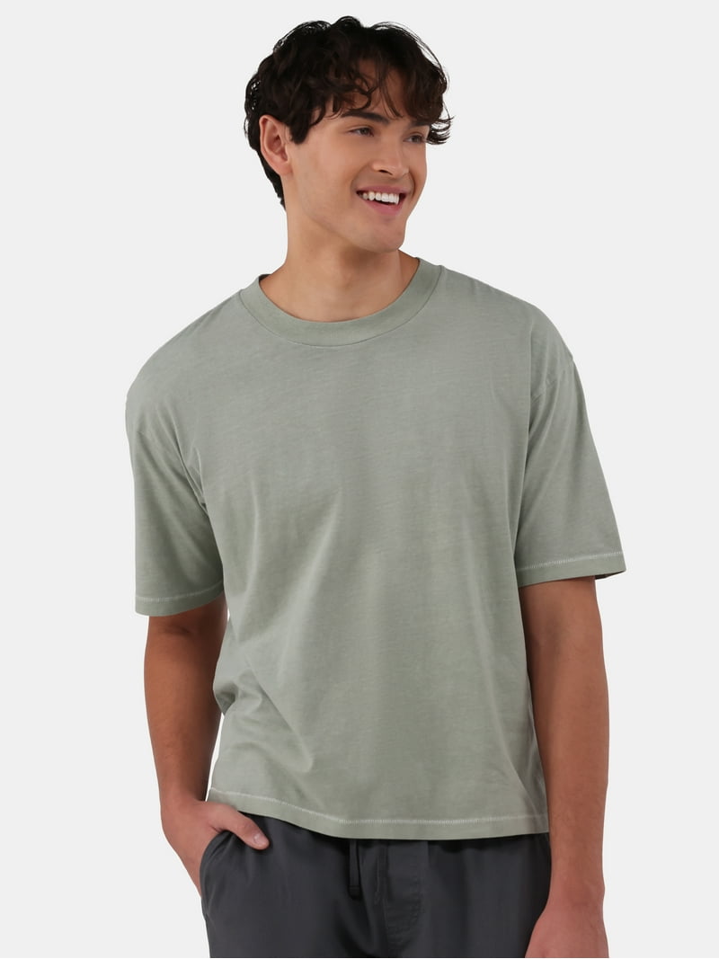 No Boundaries Boxy Cropped Tee - Oversized Fit men's Shirt