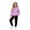 O10-Purple, variant on Ulitacool Girl's Outfits Round Neck Solid Color Long Sleeve Tracksuit Hoodie Pants Classic Toddler Clothing 4-5 Years Black