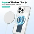thumbnail image 3 of Decase for iPhone 14 Slim Clear Case with Stand Hand Strap,Support Wireless Charging,Shockproof Rugged Dual-Layer Transparent Magnetic Back Cover for iPhone 14,Darkblue, 3 of 8