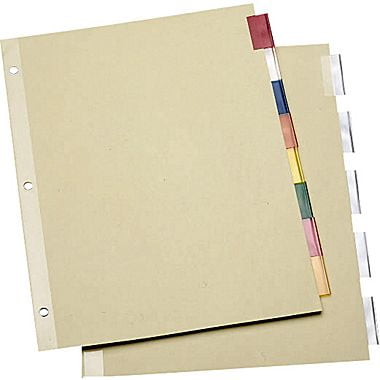 staples economy insertable dividers with buff paper 5 tab