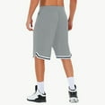 thumbnail image 4 of Men's Long Basketball Shorts With Zipper Pocket 11 Inch Mesh Sports Play Basketball Court Star Fitness Quick Dry Lightweight, 4 of 4