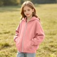 thumbnail image 4 of PureCasa Girls Zip Up Hoodies for 5-16 Years Full-Zip Sports Hooded Sweatshirts Jacket Casual Fall Hoodie with Pockets, 4 of 9