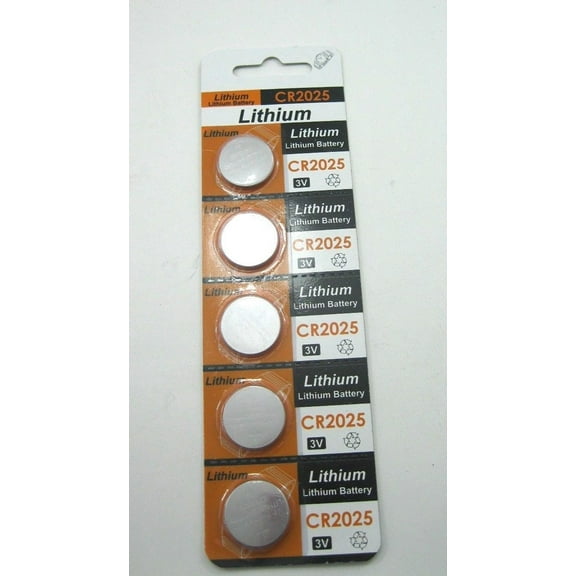 Battery 5 Pc Set CR2025  Lithium Button Cell Batteries 3 Voltage