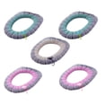 thumbnail image 1 of Almohadillas de cubierta de inodoro gruesas para baño, suaves, de 5 piezas, funda acolchada de fibra elástica cálida y fácil de instalar, 1 of 5