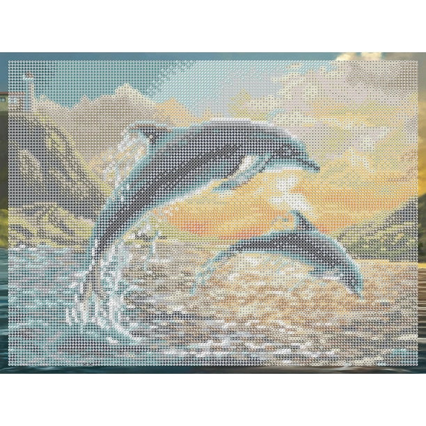 DIAMOND DOTZ® Dolphin Sunset Special Edition Diamond Painting Kit