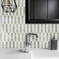 thumbnail image 4 of DEWOO 10-Sheet Upgraded Thicker Peel and Stick Kitchen Backsplash Tiles,Waterproof Self-Adhesive Vinyl Wall Tile Fish Scale Mosaic Design,for Bathroom,Fireplace and RV(Beige,12"×12"), 4 of 14