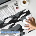 thumbnail image 4 of Black, White and Gray Camouflage &nbsp;desk Mouse Padwaterproofno Slip&nbsp;for Office Home Work GamingmousematRubber Base Mousepad with Stitched Edges 31.5x11.8inches, 4 of 7
