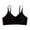 Black, variant on Womens Jelly Bras Push Up Deep V Neck Sports Bra Smooth Side Support Fixed Cups Light Summer Thin Wireless Loungewear Blue M