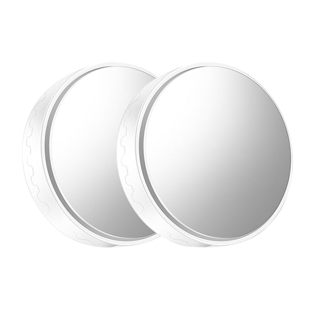 Espejo Retrovisor Ganfancp 2Pcs Ventosa de Montaje Auxiliar 360 Grados de Rotación Marco Redondo